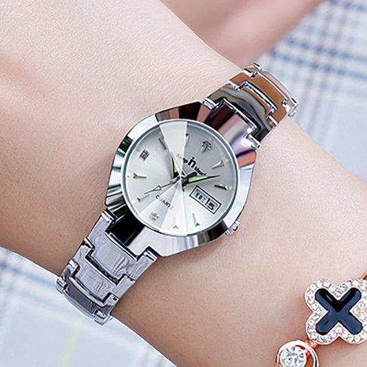 "Timeless Elegance: 2022 Luxury Brand Women'S Fashion Watch with Small Dial, Calendar, and Bracelet - a Must-Have Montre Femme!"