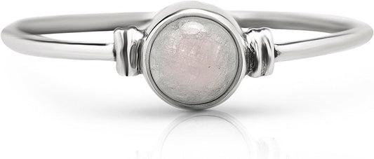 "Enchanting Moonstone Sterling Silver Ring - Exquisite BOHO Chic Jewelry for Women - Trendy and Elegant with Velvet Bag/Gift Box - Handcrafted by Indian Artisans - Available in Sizes 5-10"